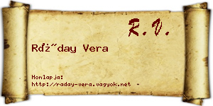 Ráday Vera névjegykártya